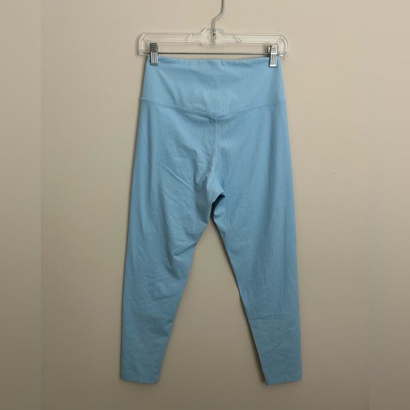 girlfriend collective Light Blue Ribbed Leggings Size Medium - Picture 6 of 7